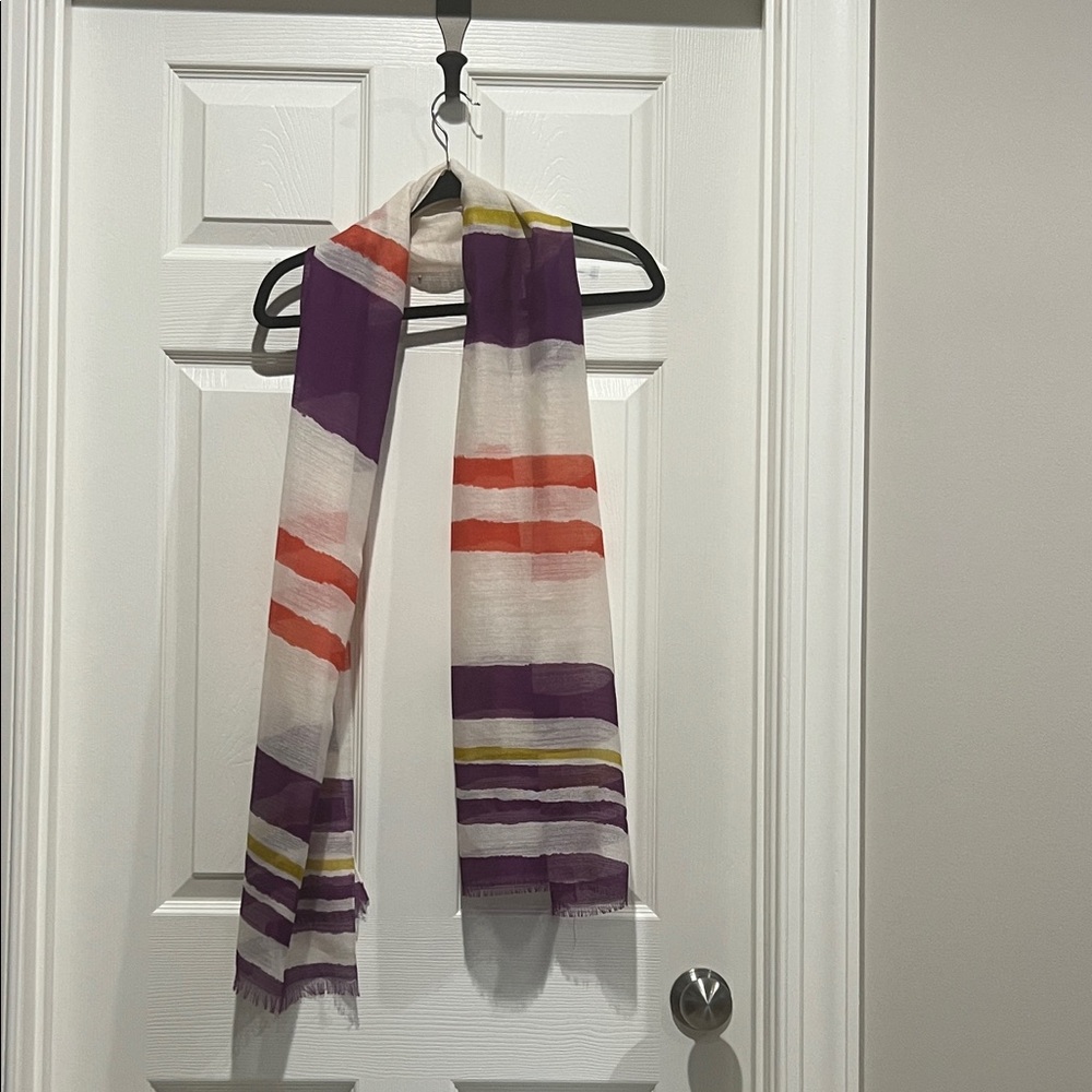 Nordstrom Purple and Orange Striped Scarf
